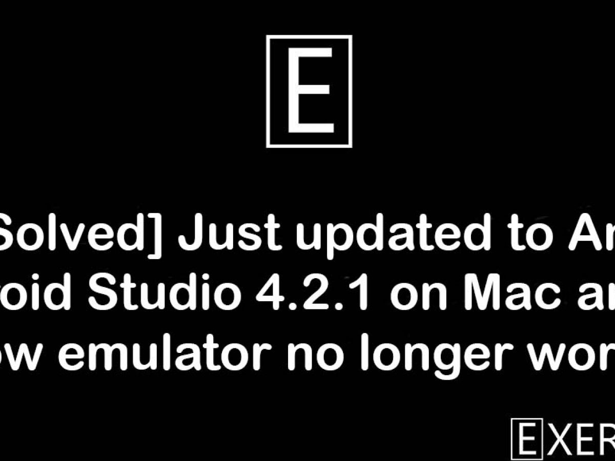 android emulator crashes mac